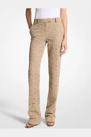 Michael Kors MK Pantaloni Carolyn a gamba dritta in pizzo floreale