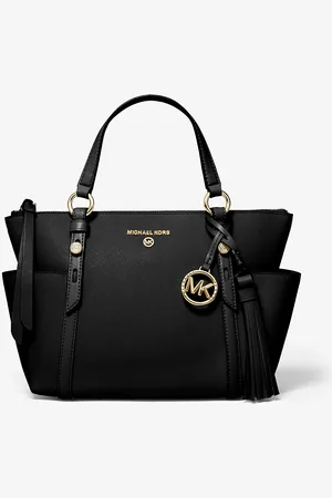 Michael Kors MK Borsa messenger Nomad piccola in pelle Saffiano con zip superiore