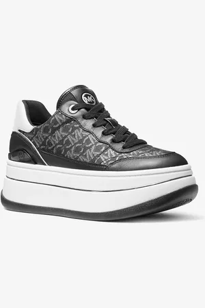 Michael Kors MK Sneaker Hayes in pelle con logo Empire effetto metallizzato