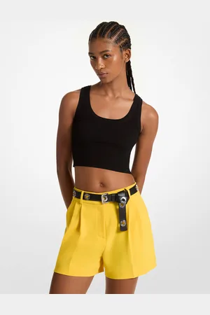 Michael Kors MK Shorts in crêpe con pieghe