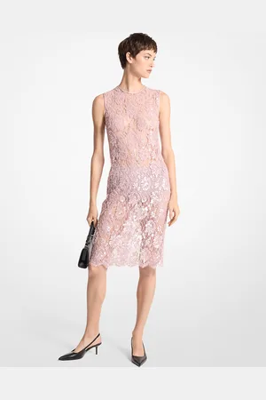 Michael Kors MK Abito in pizzo floreale con paillettes ricamate a mano