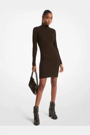 Michael Kors MK Abito a coste in misto lana merino