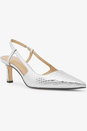 Michael Kors MK Décolleté Alora slingback in pelle metallizzata stampa serpente