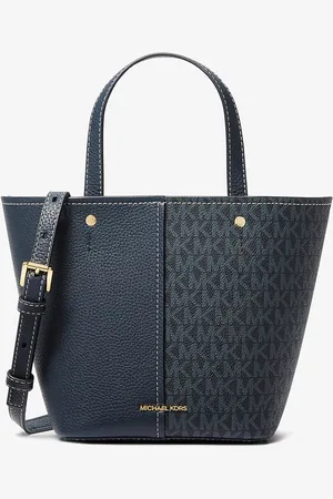 Michael Kors MK Borsa a tracolla Flora media in pelle martellata con logo