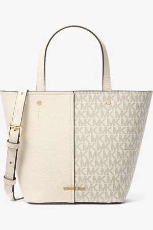 Michael Kors MK Borsa a tracolla Flora media in pelle martellata con logo