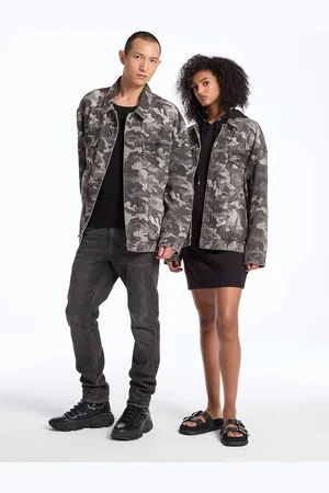 Michael Kors MK Giacca in denim con stampa camouflage
