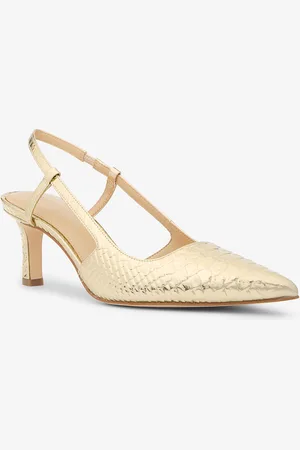 Michael Kors MK Décolleté Alora slingback in pelle metallizzata stampa serpente