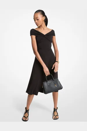 Michael Kors MK Abito longuette in viscosa stretch con spalle scoperte