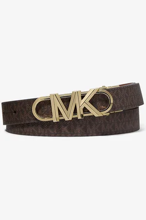 Michael Kors MK Cintura Empire reversibile in pelle con logo