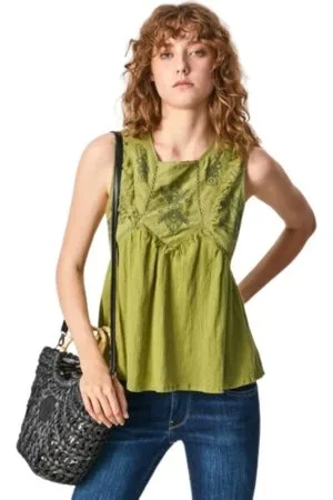 Pepe Jeans Donna, Top, Verde, L, new
