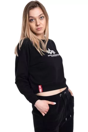 Alpha Industries Donna Maglioni - Women Sweatshirt Sweater WMN 128052 03 XS Nero, Donna, Taglia: L