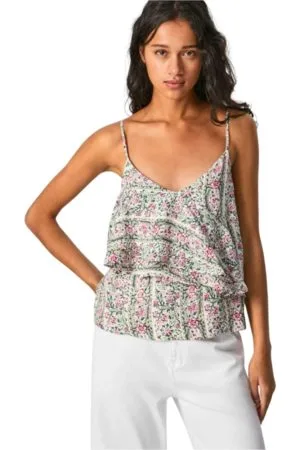 Pepe Jeans Donna, Top, Grigio, S, new