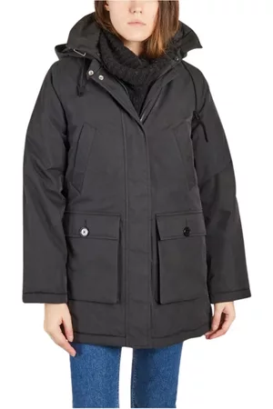 Aigle MTD Long Parka Nero, Donna, Taglia: S