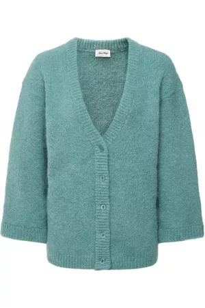 American Vintage Donna Cardigan - Mohair Cardigan Verde, Donna, Taglia: S