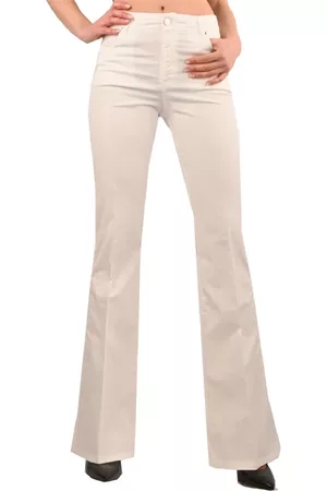 Kocca Donna Jeans a zampa & bootcut - Pantalone a zampa Bianco, Donna, Taglia: W30