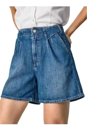 Pepe Jeans Donna, Pantaloncini, Blu, W26, new