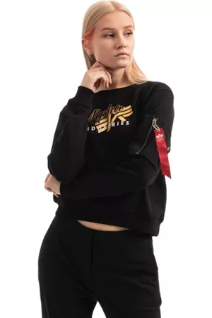 Alpha Industries Felpe Nero, Donna, Taglia: S
