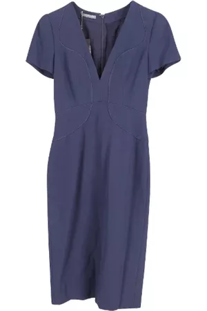 Alexander McQueen Donna Vestiti estivi - Pre-owned Silk dresses Blu, Donna, Taglia: 2XS
