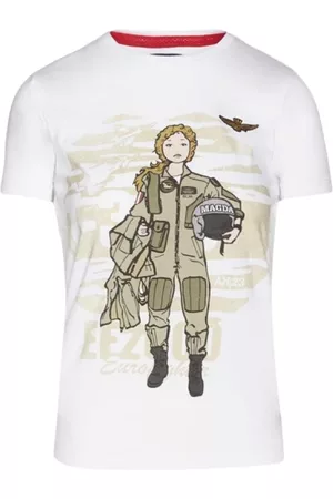 Aeronautica Militare Donna T-shirt - Maglietta Bianco, Donna, Taglia: XS