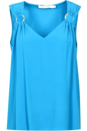 SIMONA CORSELLINI Donna, Top, Blu, S, new