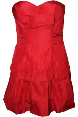 Miu Miu Pre-owned Polyester dresses Rosso, Donna, Taglia: 2XS