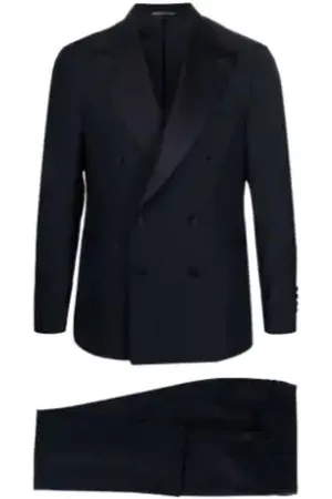 CANALI Double Breasted Suits Blu, Uomo, Taglia: XL