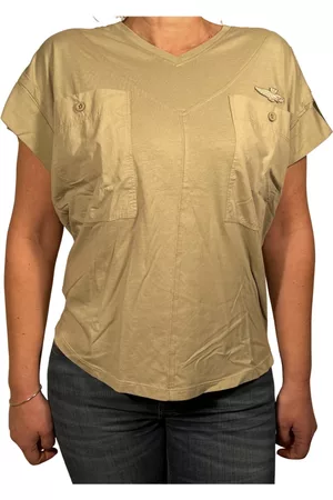 Aeronautica Militare Donna T-shirt - Maglietta Beige, Donna, Taglia: M