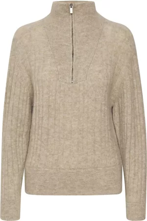 Gestuz Donna Maglioni a collo alto - Dolcevita Beige, Donna, Taglia: XS