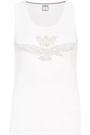 Aeronautica Militare Donna Camicie - Top Sleeveles Bianco, Donna, Taglia: XS