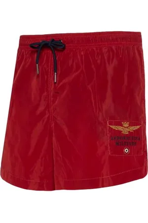 Aeronautica Militare Uomo, Pantaloncini, Rosso, S, new
