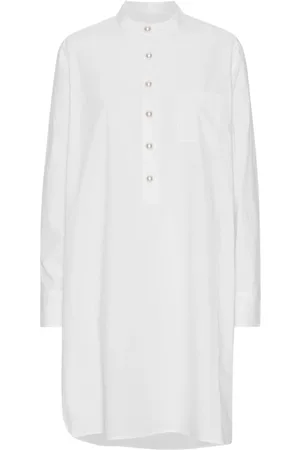 Custommade Donna Vestiti casual - Abito da camicia quotidiano Bianco, Donna, Taglia: XS