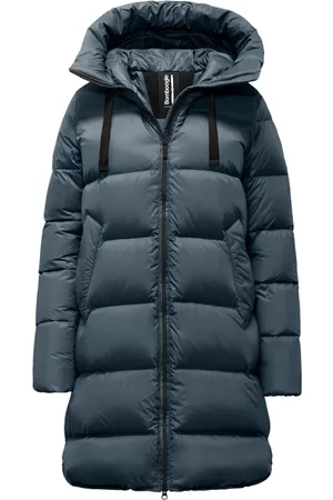 Bomboogie Donna Giacche - Cappotto in piuma Blu, Donna, Taglia: XL