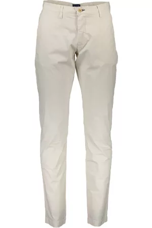 GANT Uomo Pantaloni chinos - Straight Trousers Beige, Uomo, Taglia: W33