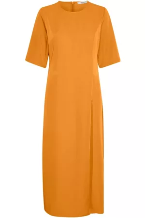 Gestuz Donna Vestiti eleganti - Abito midi quotidiano Arancione, Donna, Taglia: S