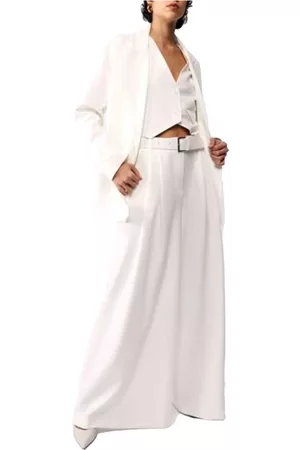 Imperial Donna Pantaloni - Wide Trousers Bianco, Donna, Taglia: S
