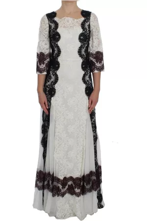 Dolce & Gabbana Donna Vestiti lunghi a fiori - Maxi vestito giornaliero Bianco, Donna, Taglia: XS