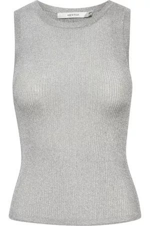 Gestuz Donna Camicie - Top Sleeveles Grigio, Donna, Taglia: L