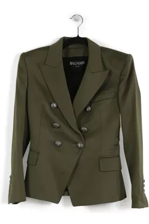 Balmain Donna Abbigliamento vintage - Pre-owned Cotone outerwear Verde, Donna, Taglia: XL