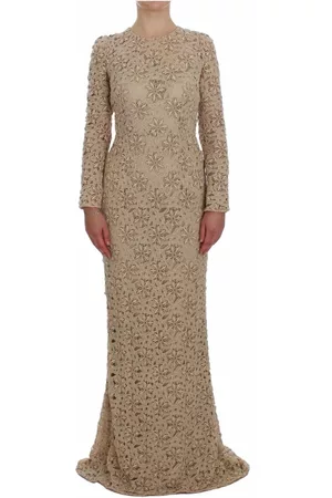 Dolce & Gabbana Donna Vestiti lunghi - Abiti da cerimonia Beige, Donna, Taglia: XS