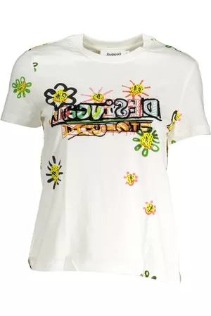 Desigual Donna T-shirt - T-Shirts Bianco, Donna, Taglia: M