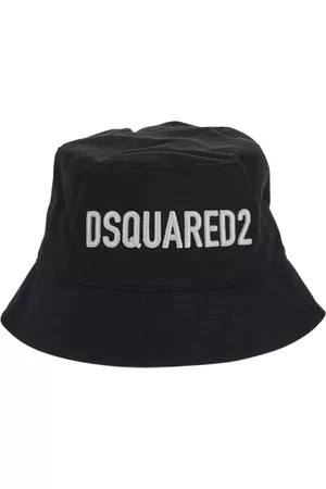 Dsquared2 Cappelli con visiera - Embroidered Logo Bucket Cap Nero, unisex, Taglia: M