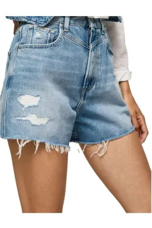 Pepe Jeans Donna, Pantaloncini, Blu, W32, new