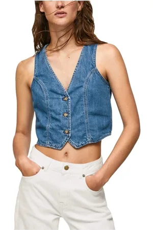 Pepe Jeans Donna, Top, Blu, S, new