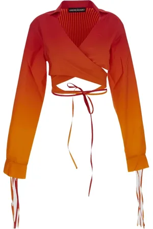 ANDREA ADAMO Donna, Maglie, Arancione, S, new