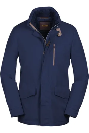 MOORER Uomo, Cappotti, Blu, XL, new