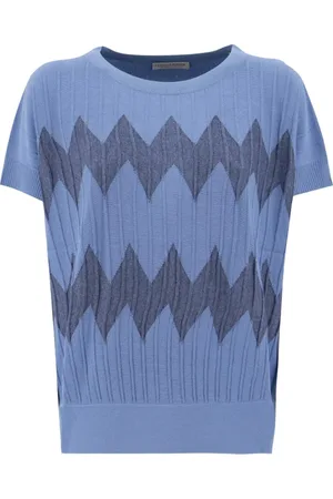 LE TRICOT PERUGIA Donna, Maglie, Blu, M, new