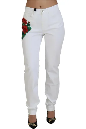 Dolce & Gabbana Donna, Pantaloni, Bianco, S, new