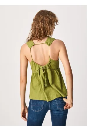 Pepe Jeans Donna, Top, Verde, S, new