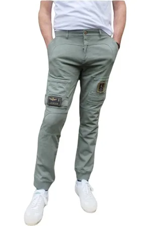 Aeronautica Militare Uomo, Pantaloni, Verde, L, new