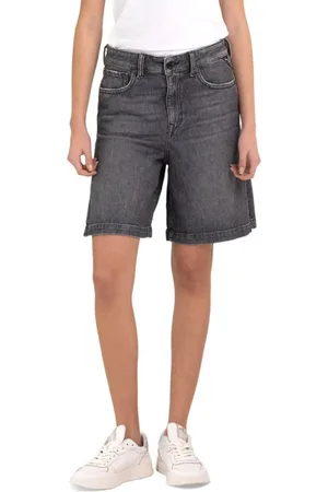 Replay Donna, Pantaloncini, Grigio, W27, new